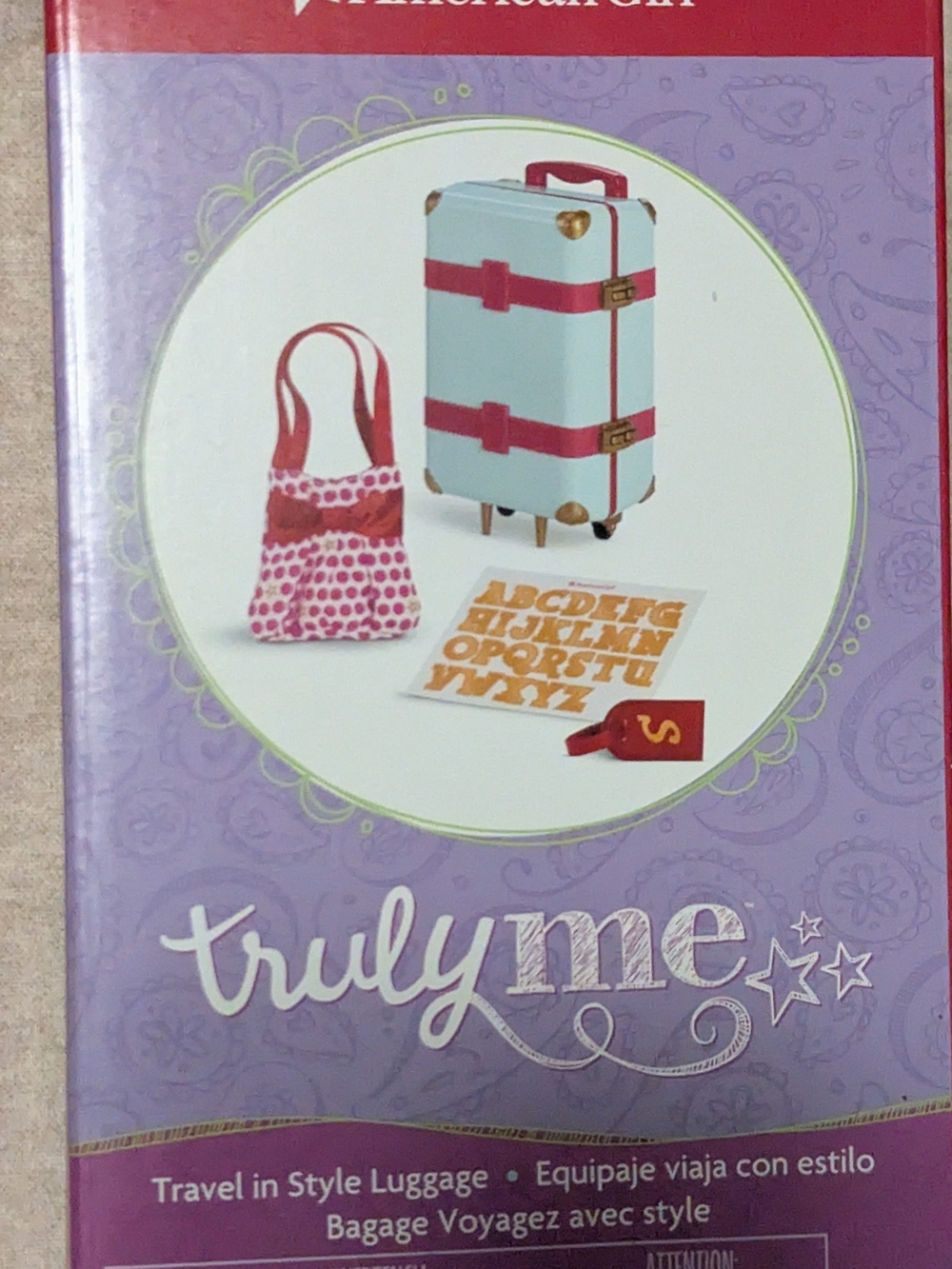 American Girl Truly Me Travel Suitcase Bag Tag Set